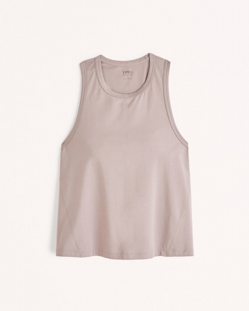 Grey Abercrombie And Fitch Ypb Active Cotton-blend Easy Women Tanks | 73JWKEDYF