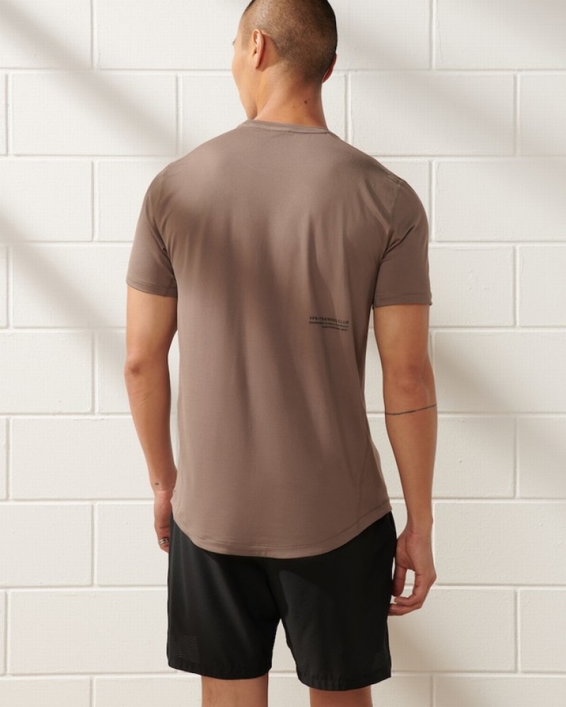 Grey Abercrombie And Fitch Ypb Powersoft Lifting Men T-shirts | 84KLRWYXV