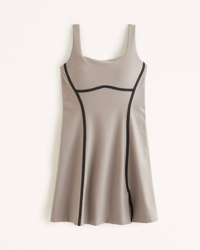 Grey Abercrombie And Fitch Ypb Sculptlux Mini Women Dresses | 28ZMSFOTH