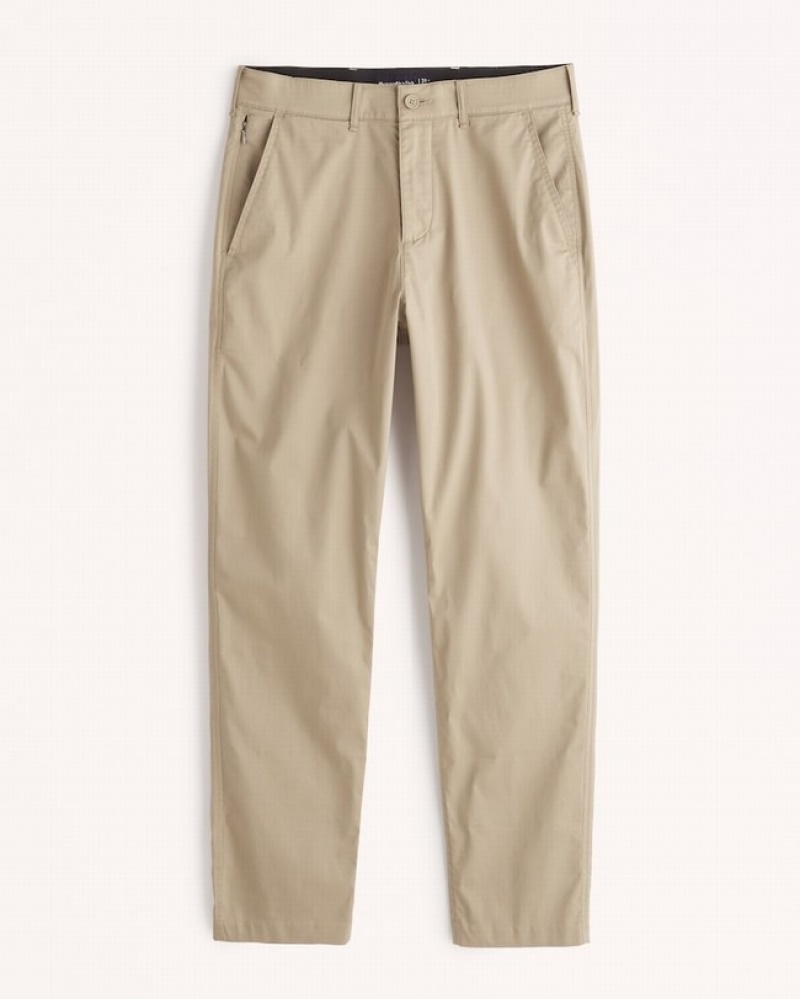 Khaki Abercrombie And Fitch All-day Athletic Skinny Men Pants | 26KXWBYTR