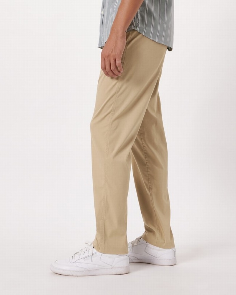 Khaki Abercrombie And Fitch All-day Straight Men Pants | 32JBZUCRS