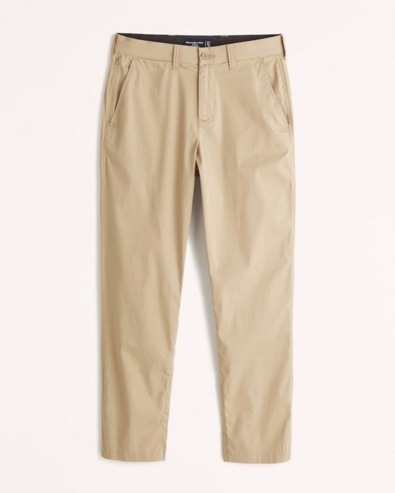 Khaki Abercrombie And Fitch All-day Straight Men Pants | 32JBZUCRS