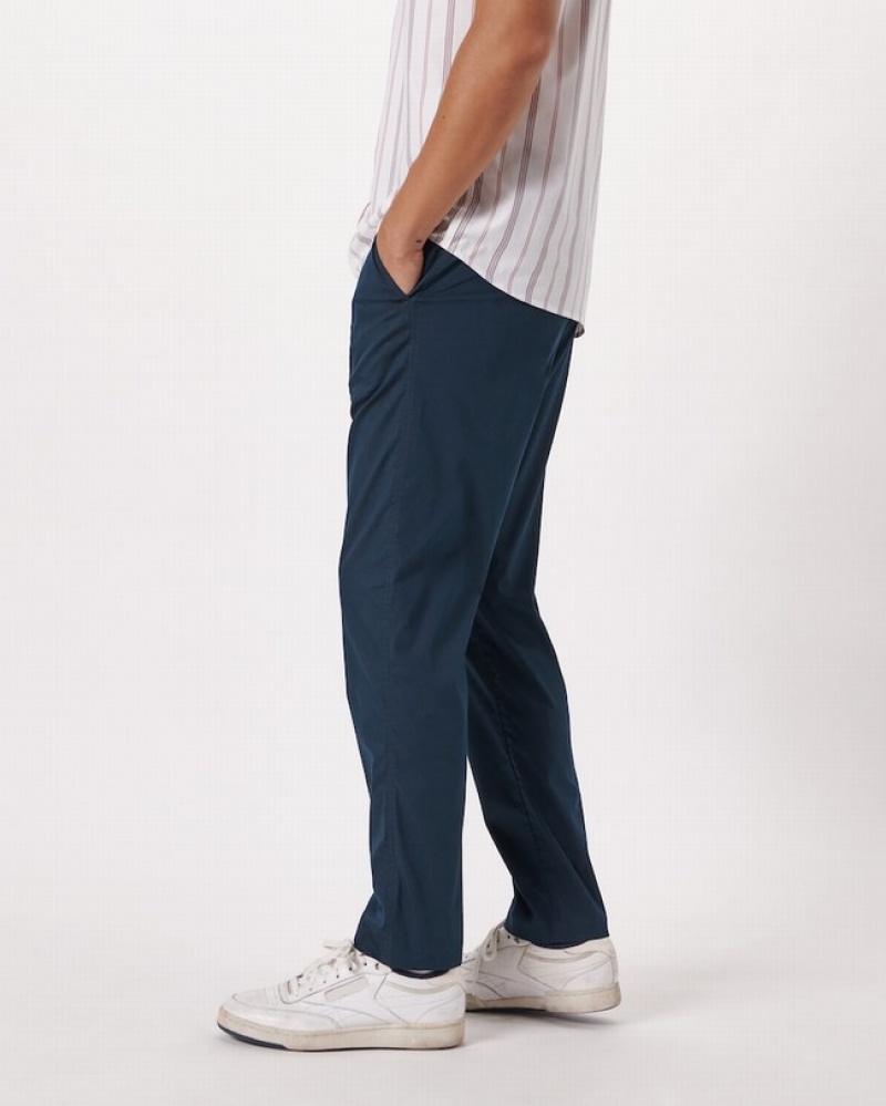 Navy Abercrombie And Fitch All-day Straight Men Pants | 32RGSDOIU