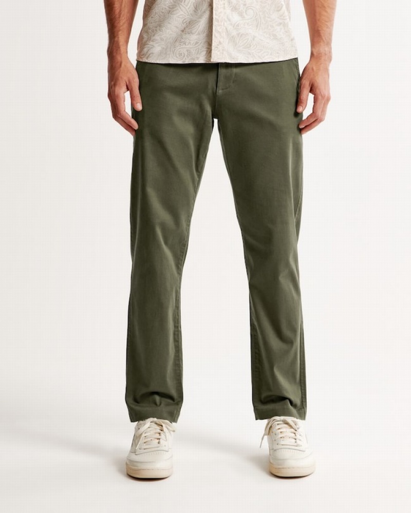 Olive / Green Abercrombie And Fitch 90s Straight Modern Men Pants | 91HVGFBZT