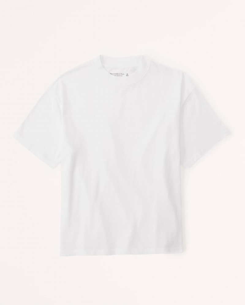White Abercrombie And Fitch Essential Easy Women T-shirts | 53PRICTXZ