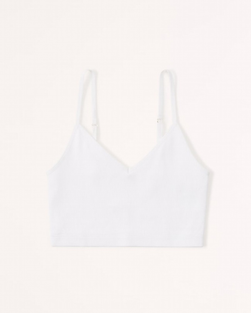 White Abercrombie And Fitch Seamless Fabric Bralette Women Sleepwear | 49ROZJVYS