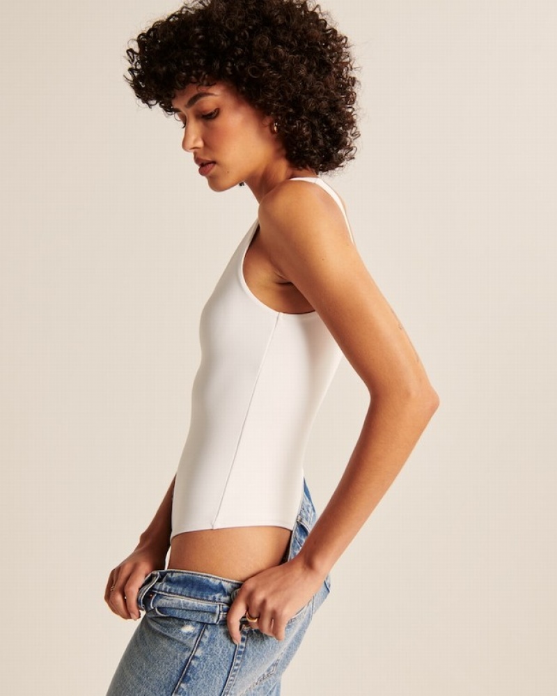 White Abercrombie And Fitch Seamless Fabric Women Bodysuit | 89TLYGXOV