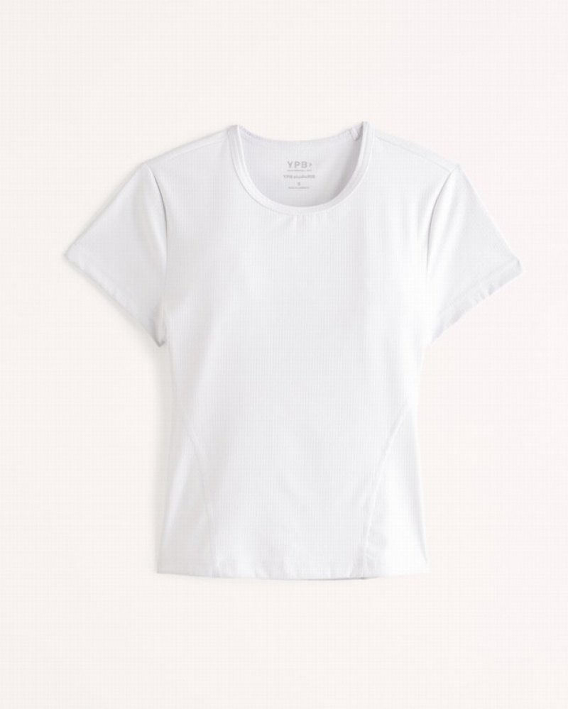 White Abercrombie And Fitch Ypb Studiorib Baby Women T-shirts | 91VNLCHMR